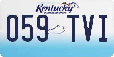 KY license plate 059TVI