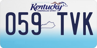 KY license plate 059TVK