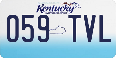 KY license plate 059TVL
