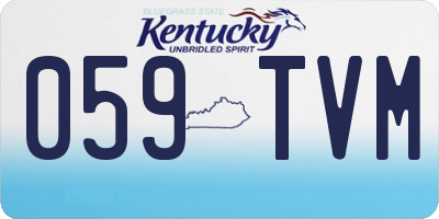 KY license plate 059TVM