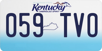 KY license plate 059TVO