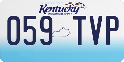 KY license plate 059TVP