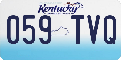 KY license plate 059TVQ