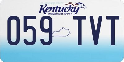 KY license plate 059TVT