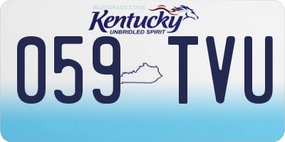 KY license plate 059TVU