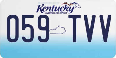 KY license plate 059TVV