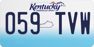 KY license plate 059TVW