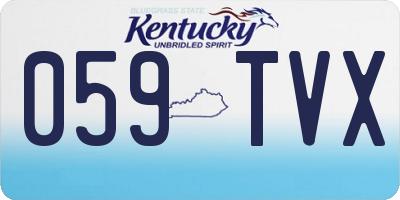 KY license plate 059TVX
