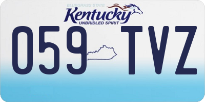 KY license plate 059TVZ