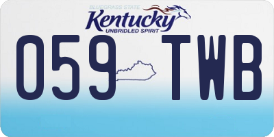 KY license plate 059TWB