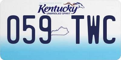 KY license plate 059TWC