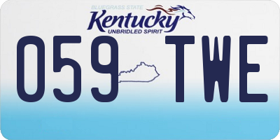 KY license plate 059TWE