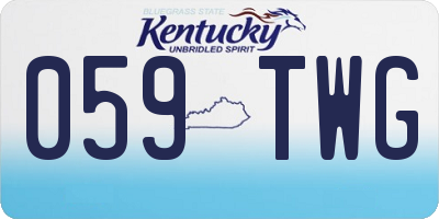 KY license plate 059TWG