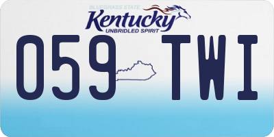 KY license plate 059TWI