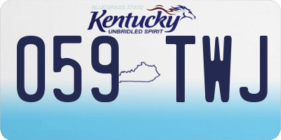 KY license plate 059TWJ