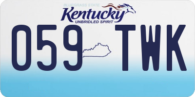 KY license plate 059TWK