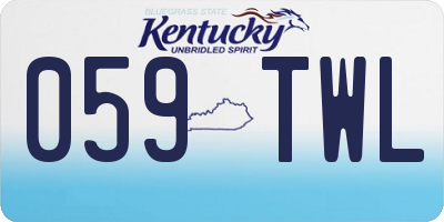 KY license plate 059TWL