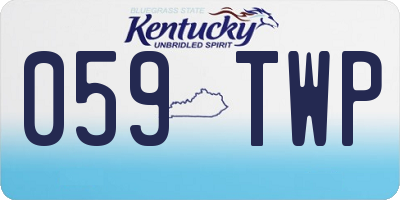 KY license plate 059TWP