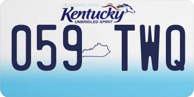 KY license plate 059TWQ