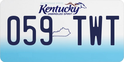 KY license plate 059TWT