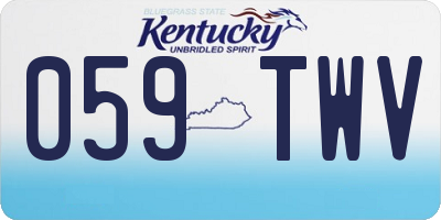 KY license plate 059TWV