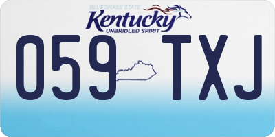 KY license plate 059TXJ