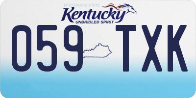 KY license plate 059TXK
