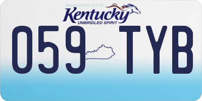 KY license plate 059TYB