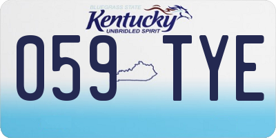 KY license plate 059TYE