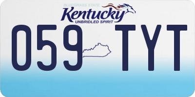 KY license plate 059TYT