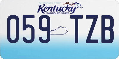 KY license plate 059TZB