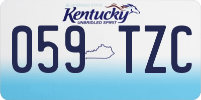 KY license plate 059TZC