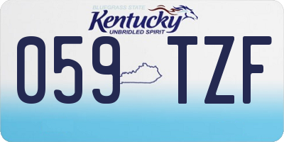 KY license plate 059TZF