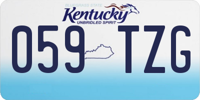 KY license plate 059TZG
