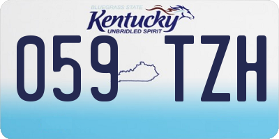 KY license plate 059TZH