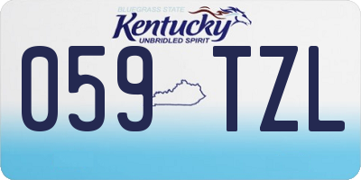 KY license plate 059TZL