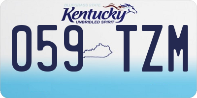 KY license plate 059TZM