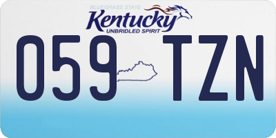 KY license plate 059TZN
