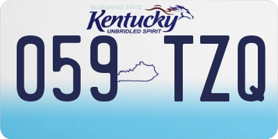 KY license plate 059TZQ