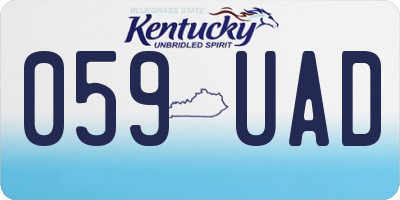 KY license plate 059UAD