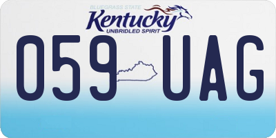 KY license plate 059UAG