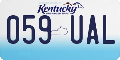 KY license plate 059UAL