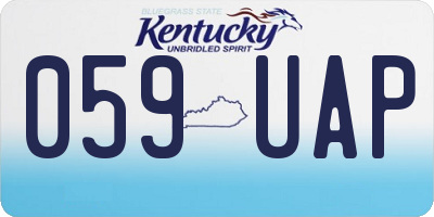 KY license plate 059UAP