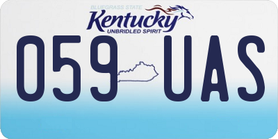 KY license plate 059UAS