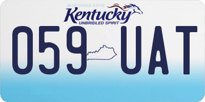 KY license plate 059UAT