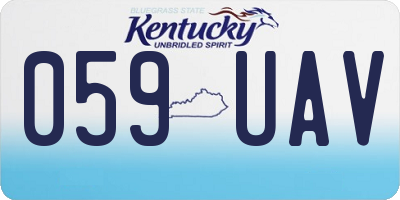 KY license plate 059UAV