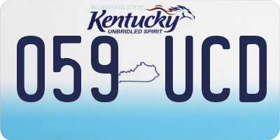KY license plate 059UCD