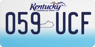 KY license plate 059UCF