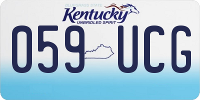 KY license plate 059UCG