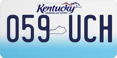 KY license plate 059UCH